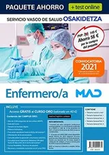 Cover of Paquete Ahorro + TEST ONLINE Enfermero/a Osakidetza. Ahorra 56 €  2º envío