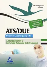 Cover of ATS/DUE. Personal Laboral  de la Administración de la Comunidad Autónoma de Extremadura. Temario Específico. Volumen III