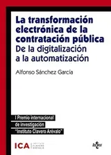 Cover of La transformación electrónica de la contratación pública. De la digitalización a la automatización