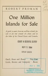 Cover of One million islands for sale