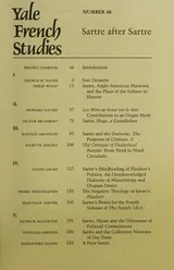 Cover of Sartre after Sartre