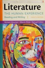 Cover of Literature. The Human Experience, Reading and Writing--Twelfth Edition