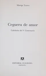 Cover of Ceguera de amor