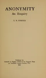 Cover of Anonymity