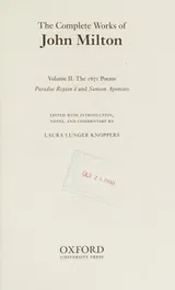 Cover of The complete works of John Milton