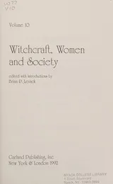 Cover of WITCHCRAFT WOMEN & SOCIETY  10 (Articles on Witchcraft, Magic and Demonology, Vol 10)
