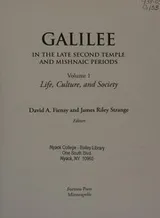 Cover of Galilee in the Late Second Temple and Mishnaic Periods