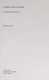 Cover of Computer Games for Learning