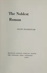 Cover of The noblest Roman