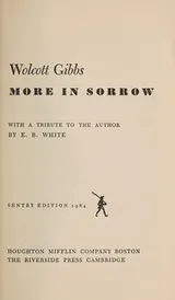 Cover of More in sorrow