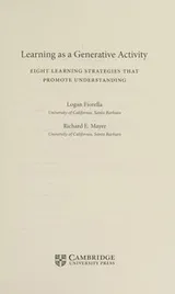 Cover of Learning as a Generative Activity