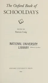 Cover of The Oxford book of schooldays