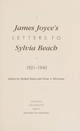 Cover of James Joyce's letters to Sylvia Beach, 1921-1940