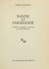 Cover of Bande et sarabande