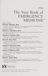 Cover of 1998 Year Book of Emergency Medicine