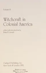 Cover of WITCHCRAFT COLONIAL AMER  8 (Articles on Witchcraft, Magic and Demonology, Vol 8)