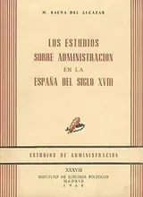 Cover of Los estudios sobre administración en la España del siglo XVIII