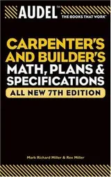Cover of Audel Carpenters and Builders Math, Plans, and Specifications, All New 7th Edition