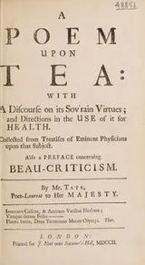 Cover of A poem upon tea