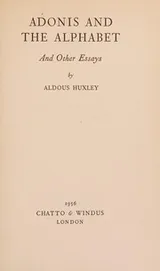 Cover of Adonis and the Alphabet