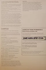 Cover of American Think Level 3 Workbook with Online Practice