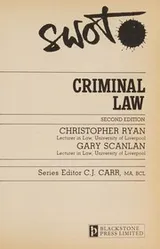 Cover of SWOT Criminal Law
