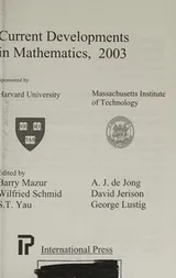 Cover of Current Developments in Mathematics 2003