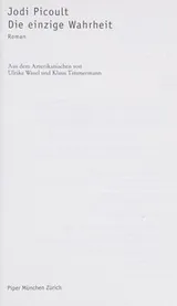 Cover of Die einzige Wahrheit