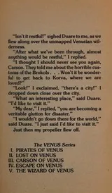 Cover of Escape on Venus (Carson Napier Adventures #4) (Ace SF Classic, 21561)