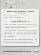 Cover of Essentials of Business Analytics
