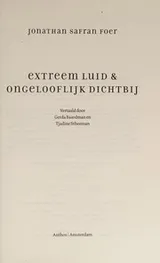 Cover of Extreem Luid & Ongelooflijk Dichtbij