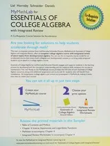 Cover of Instructor Sampler for Essentials of College Algebra with Integrated Review