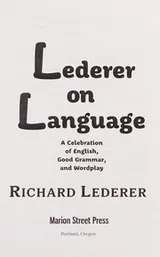 Cover of Lederer on Language