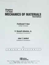 Cover of Mechanics of Materials (Chapters 1-4), Lehigh University