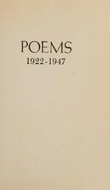 Cover of Poems 1922-1947