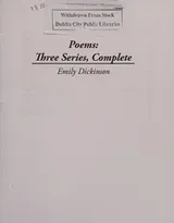 Cover of Poems Three Series Complete