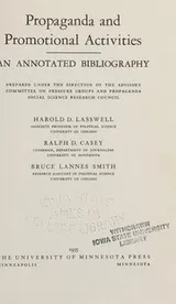 Cover of Propaganda and Promotional Activities