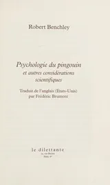Cover of Psychologie du pingouin