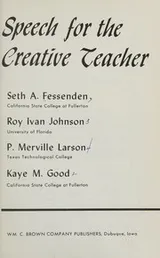 Cover of Speech for the Creative Teacher