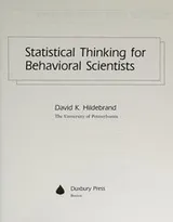 Cover of Statistical thinking for behavioral scientists