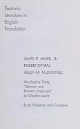 Cover of Teutonic Literature in English Translation