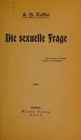 Cover of Die sexuelle Frage