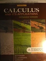 Cover of Calculus and Its Applications