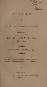 Cover of A view of the character and public services of the late John Howard ...