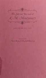 Cover of The Selected Journals of L. M. Montgomery, 1921-1929