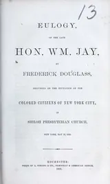 Cover of Eulogy of the late Hon. Wm. Jay