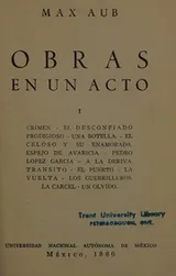 Cover of Obras en un acto