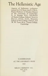 Cover of Hellenistic age