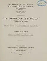 Cover of The excavation at Herodian Jericho, 1951