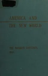 Cover of America and the New World..